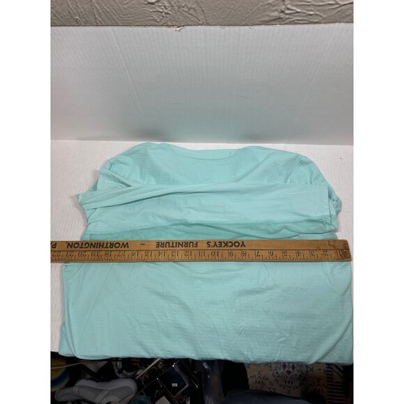 Dover Saddlery CoolBlast® 100 Ladies’ Notch-V Long Sleeve Aqua Top Size XL - Picture 6 of 6